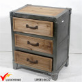 Unique Living Room Organizer Antique Wood 3-Drawers Storage Cabinet